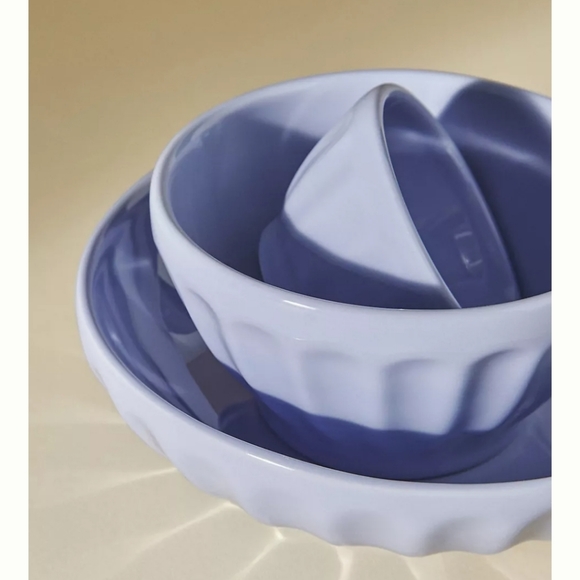 Anthropologie, set of 4, Shiny Mini Latte bowls - lavender - Picture 3 of 13